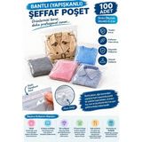 Erfa Plastik Ambalaj 30X40+5 cm Şeffaf Jelatin Bantlı Poşet 100’LÜ | Çeyiz Poşeti Yapışkanlı Ambalaj Torbası