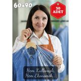 Erfa Plastik Ambalaj Askı Delikli Elbise Poşeti 60x90 cm • Şeffaf Naylon Kılıfı • Elbise, Abiye, Takım Elbise, Mont Koruma Saklama Torbası, Toz Geçirmez - 30 Adet