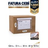 Erfa Plastik Ambalaj Kargo Fatura Cebi 19X26 cm 1.000 Adet Kargo Evrak Poşeti Şeffaf Yapışkanlı Su Geçirmez, Dayanıklı