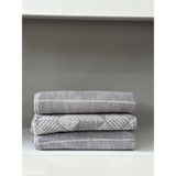 ERFAHOME Ipliği Boyalı Pamuk 50X90 Yüz Havlusu -3lü - 50 x 90 cm - Gri