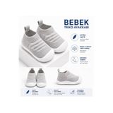 erfleks Bebek - Çocuk Esnek Ortopedik Yumuşak Taban Şık Gri İlk Adım Spor Ayakkabısı - Spor Sneaker Triko Ve Örgü