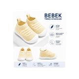 erfleks Bebek - Çocuk Esnek Ortopedik Yumuşak Taban Şık Sarı İlk Adım Spor Ayakkabısı - Spor Sneaker Triko Ve Örgü