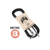 Erga Müzik Gitar Jack Kablo Çelik Uç Düz/l 10ft-3m Elektro Akustik Bağlama Keman Amfi & Mixer Uyumlu Jak Kablo