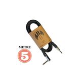 Erga Müzik Gitar Jack Kablosu 5M Düz-L Elektro Akustik Bas Bağlama Keman Kemençe Amfi&Mixer Uyumlu Jack Kablosu