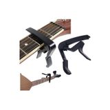 Erga Müzik Gitar Ve Bağlama Için Metal Kapo (KELEPÇE) - Siyah Capo