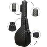 Erga Müzik Saz Kılıfı Suni Deri Kalın Kılıf Kapitoneli Uzun Sap Bağlama Kılıfı
