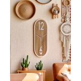 Ergeç Tasarım Dikdörtgen Ahşap Duvar Saati – 40x15 cm, Sessiz Mekanizma, Modern ve Minimal Tasarım, Ev ve Ofis Dekoru