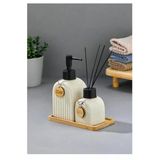 Ergençler Ckr3885 320 Ml İkili Seramik Bambu Standlı Banyo Seti