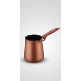 ERGENÇLERZÜCCACİYE Alüminyum Döküm Çift Ağızlı Granit Cezve, 500ml, 6 Fincan Kapasiteli, Kırmızı