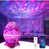 Ergin Group Kumandalı Dinozor Bluetooth Hoparlör Müzik Masa ve Gece Lambası Galaxy LED Projektör Işık Dinazor Yumurtası