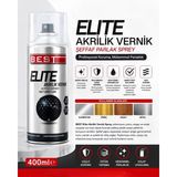 Ergin Kimya Best Bsv 400 ml Akrilik Şeffaf Parlak Vernik Tüm Yüzeyler Için Parlak Şeffaf Vernik 400 ml
