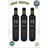 Ergince 3'lü Ergince Organik Sertifikalı Erken Hasat Natürel Sızma Zeytinyağı 500 ml – Soğuk Sıkım 0,18 Asit - 1500 ml