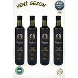 Ergince 4'lü Ergince Organik Sertifikalı Erken Hasat Natürel Sızma Zeytinyağı 500 ml – Soğuk Sıkım 0,18 Asit - 2 lt