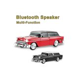ErginGroup 1955 Model Klasik Araba Bluetooth Hoparlör Speaker 10 Watt Fm Radyo Sd Kart USB Kırmızı