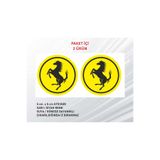 erginpromosyon Ferrari Logolu Sticker 2'li paket 5x5 cm