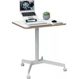 Ergo Sit Stand Küçük Çalışma Masası, Beyaz, Pnömatik Yükseklik Ayarlı