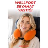 ergo travel Wellfort Ortopedik Seyahat Yastığı Visco Boyun Destekli Seyahat Yastığı - Turuncu
