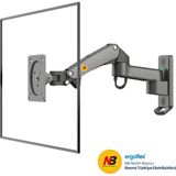 Ergoflex Nb F150 17"-35" Duvara Montaj Amortisörlü Monitör Standı Yeni Versiyon - Siyah