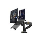 Ergoflex Nb F160 FP Ayarlanabilir Amortisörlü Laptop Standı Ve Ergonomik Monitör Standı - Tutucu 17"-27"-siyah