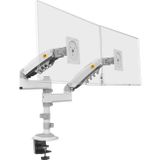 Ergoflex North Bayou Nb H180 17"-27" Çift Kol Amortisörlü Monitör Kolu 2-9 Kg Monitör Standı Beyaz