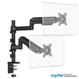 Ergoflex S16 Çift Kol 22-35INCH Amortisörlü 2-9 kg Monitör Standı 2026 Versiyon Gri