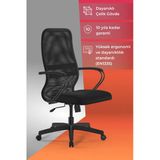 Ergolife Sit 8 Ofis Koltuğu | Krom Ayaklı, Tekerlekli, Siyah, Bilgisayar Sandalyesi - 411.58.1.222