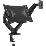Ergomekan F180 Slim 17-32” Ikili Monitör ve Laptop Standı Siyah (Maks: 9kg)