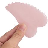 Ergonflow Gua Sha Yüz Aleti, Tarak Kenar, Gua Sha Aracı, Guasha Kazıma Aleti, Gül Kuvars Gua Sha Tarağı, Gua Sha Kazıma Masaj Aracı, SPA Akupunktur Terapisi için Guasha Tahtası Benzersiz Tarak Kenarı Gua Sha Tahtası (Kalb)