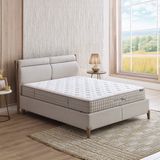 Ergonomic Air Yatak,baza,başlık 3'lü Set - Krem - 160 x 200 cm