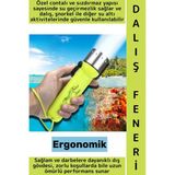 Ergonomik Balıkçı Kamp Fotoğrafçı Sızdırmaz Yüksek Lümenli Şık Süper Parlak Led Su Altı Dalış Feneri
