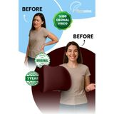 Ergonomik Bel Yastığı Bel Destek Minderi - 35 × 45 cm - Bordo