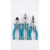 Ergonomik İzole Saplı 3'lü Pense Takımı - Pense 175 mm/Yan Keski 160 mm/Kargaburun 160 mm