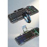 Ergonomik Klavye Ve Mouse Seti Led Işıklı
