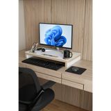 Ergonomik Mdf Monitör Standı Ekran Yükseltici Masaüstü Düzenleyici Organizer Telefon-bardak Bölmeli