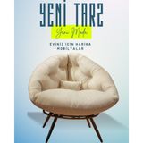 Ergonomik Modern Berjer Tekli Koltuk | Geniş ve Rahat Oturma Alanı | Okuma & Dinlenme Koltuğu | Milano Tasarım - Krem