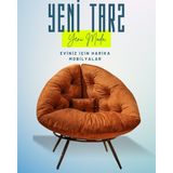 Ergonomik Modern Berjer Tekli Koltuk | Geniş ve Rahat Oturma Alanı | Okuma & Dinlenme Koltuğu | Milano Tasarım - Turuncu