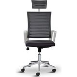 Ergonomik Ofis Koltuğu, Başlıklı, Fileli, Metal Ayaklı