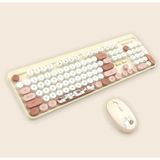 Ergonomik Sütlü Çay Klavye Mouse Seti Mor Renkli