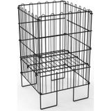 Ergonomik Tasarım 40x40 Katlanır Tel Havuz Sepeti Siyah – Market, Avm, ve Bakkal İçin İdeal Ürün Teşhir Standı – 3 Kadem