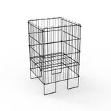 Ergonomik Tasarım 40x40 Katlanır Tel Havuz Sepeti Siyah – Market, Avm, ve Bakkal İçin İdeal Ürün Teşhir Standı – 3 Kademeli Kullanım