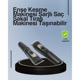 Ergonomik Tasarımlı, 3 Taraklı Profesyonel Şarjlı Saç Sakal Tıraş Makinesi