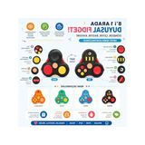 Ergonomik Tasarımlı 8 Fonksiyonlu Duyusal Fidget Stres Çarkı