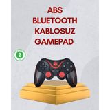 Ergonomik Tasarımlı Kablosuz Bluetooth Gamepad Titreşimli - 3030 Sempatik