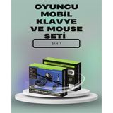 Ergonomik Tasarımlı Kablosuz Oyun Seti - Mobil Cihazlarla Uyumlu Klavye Mouse Kiti