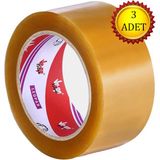 Ergün 3'lü Yüksek Etkili Koli Bandı (3 Adet) - Şeffaf