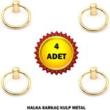 Ergün 4 Adet Halka Sarkaç Mobilya Mutfak Çekmece Dolap Metal Kulp Altın/krom