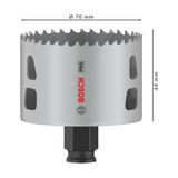 Ergün Collection 1 x Pro Multi Material Power Change Plus Hole Testere (Softwood, Drywall, Ø 70 Mm, Professional Accessory Rotary Drill/drivers)