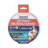 Ergün Collection Çift Taraflı Montaj Bandı, 10MMX10MT - Option-1 - 0 - Siyah - 1 Adet