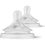 Ergün Collection Doğal Tepkili Biberon Emziği, 2’li Paket, 0 Ay+, 1 Numara, Akıtmaz Emzik, Kolik ve Gaz Önleyici, Bpa Içermez, SCY961/02 - 2351-Damaklı Yavaş Akış - 0 - 3 Ay