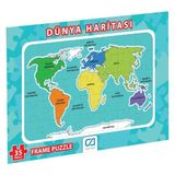 Ergün Collection Dünya Haritası Frame Puzzle-35
